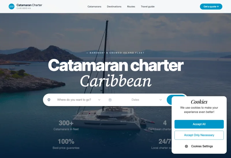 catamaran caribbean — web stranica