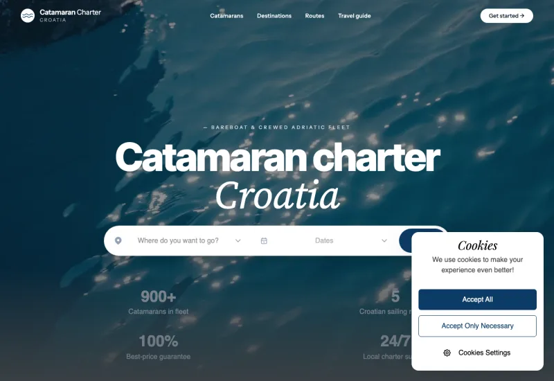 catamaran croatia — web stranica
