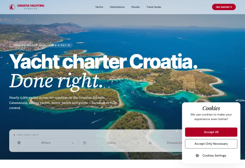 croatia yachting — web stranica